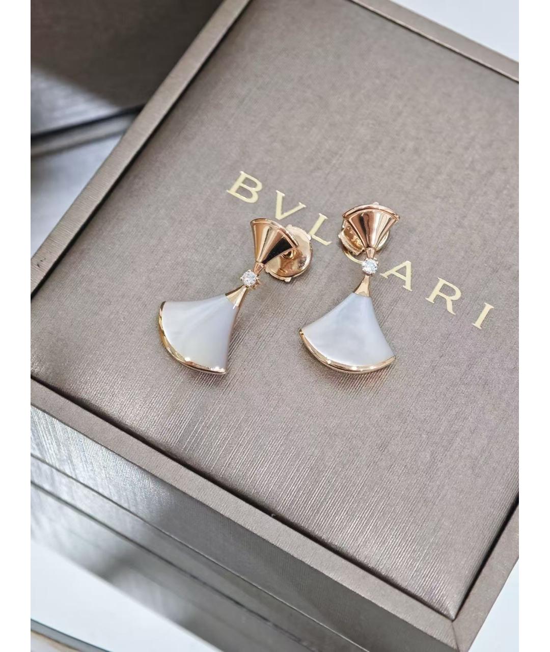 BVLGARI Золотые серьги из розового золота, фото 5