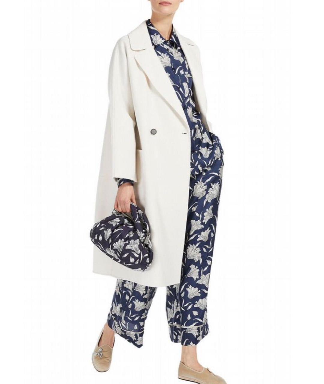 WEEKEND MAX MARA Темно-синяя шелковая блузы, фото 8