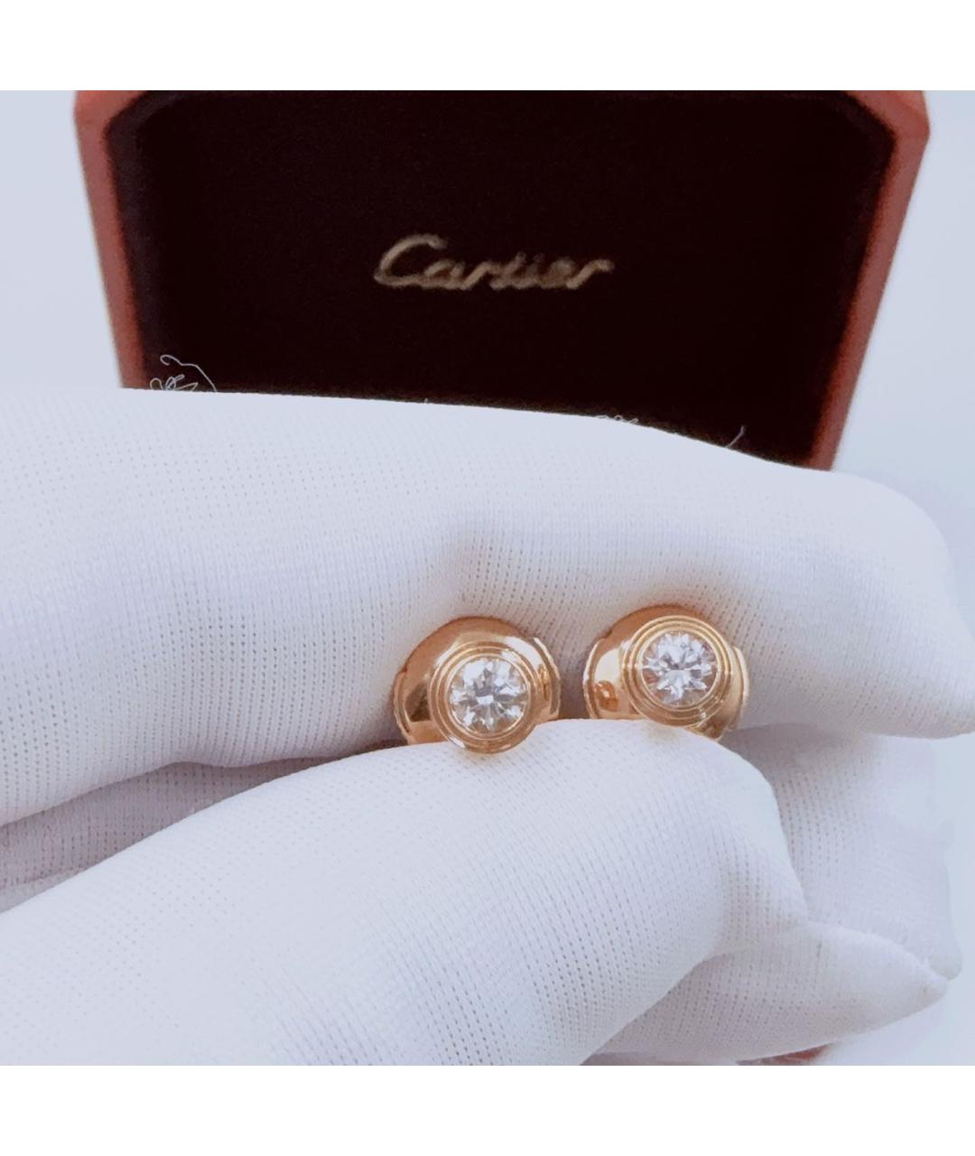 CARTIER Розовые серьги из розового золота, фото 4