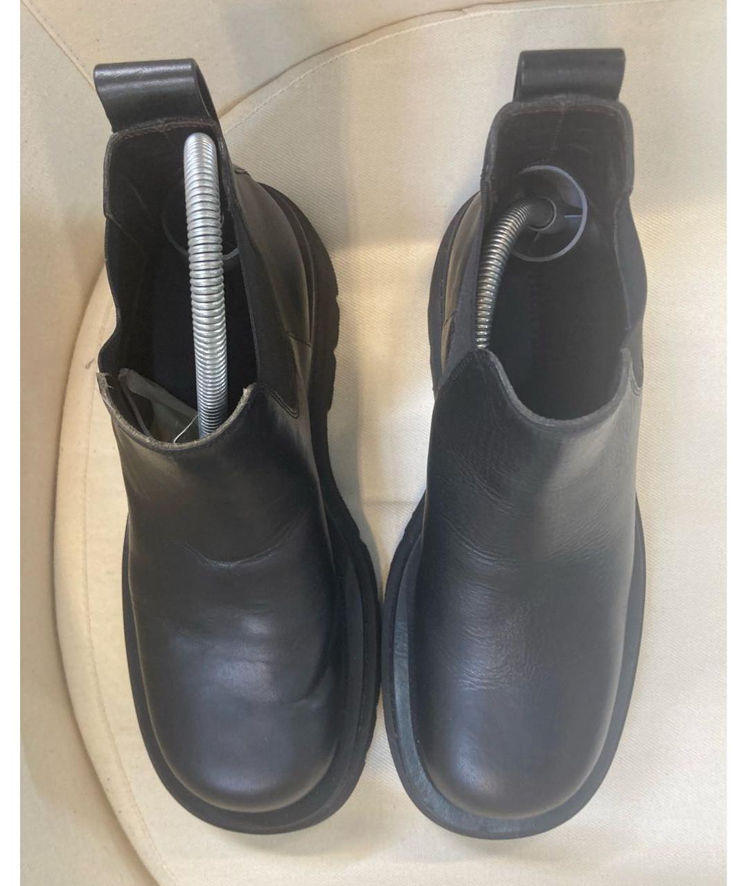 BOTTEGA VENETA Черные кожаные ботинки, фото 3