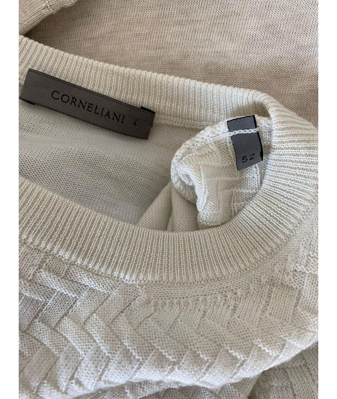 CORNELIANI Белый шерстяной джемпер / свитер, фото 4