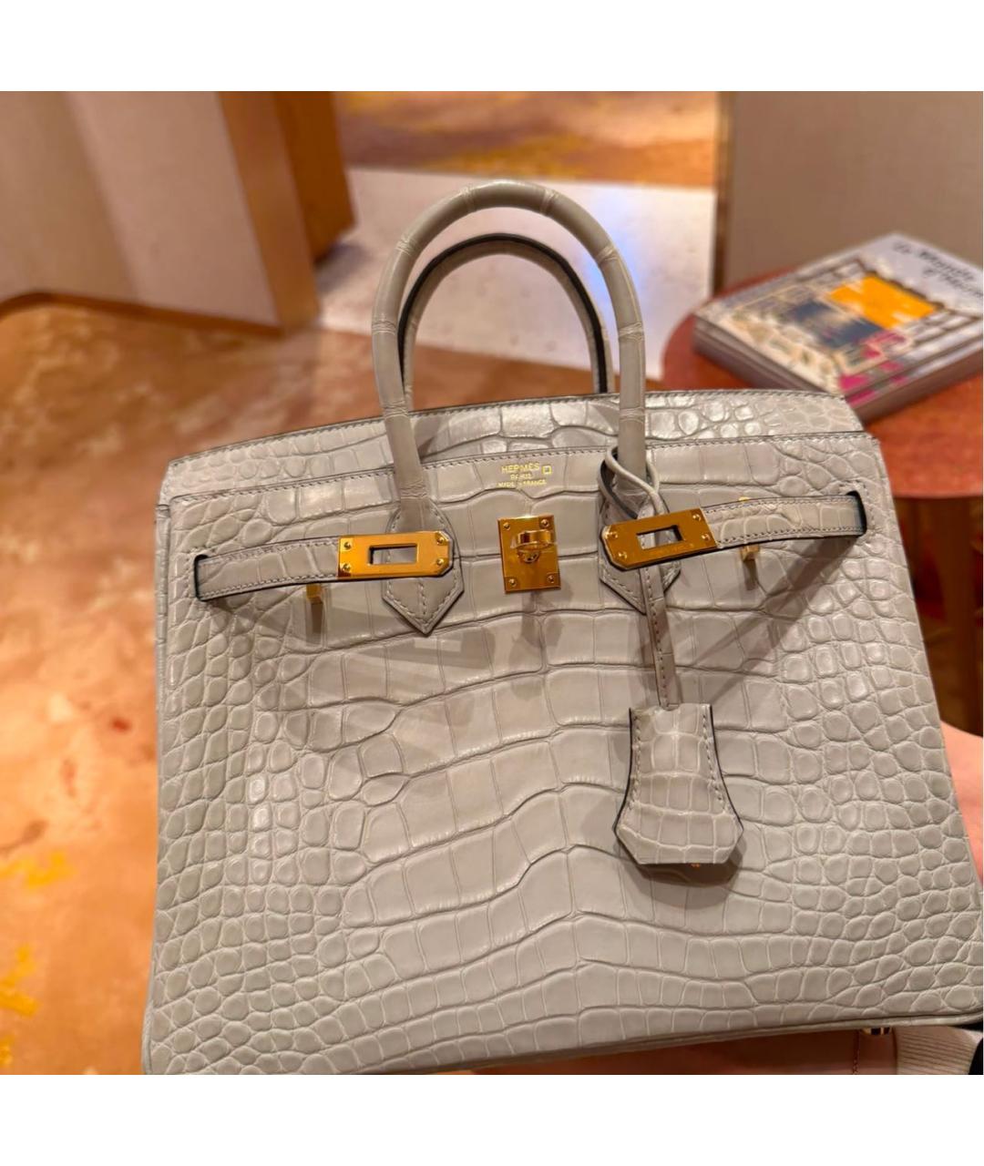 HERMES Сумка с короткими ручками из экзотической кожи, фото 2