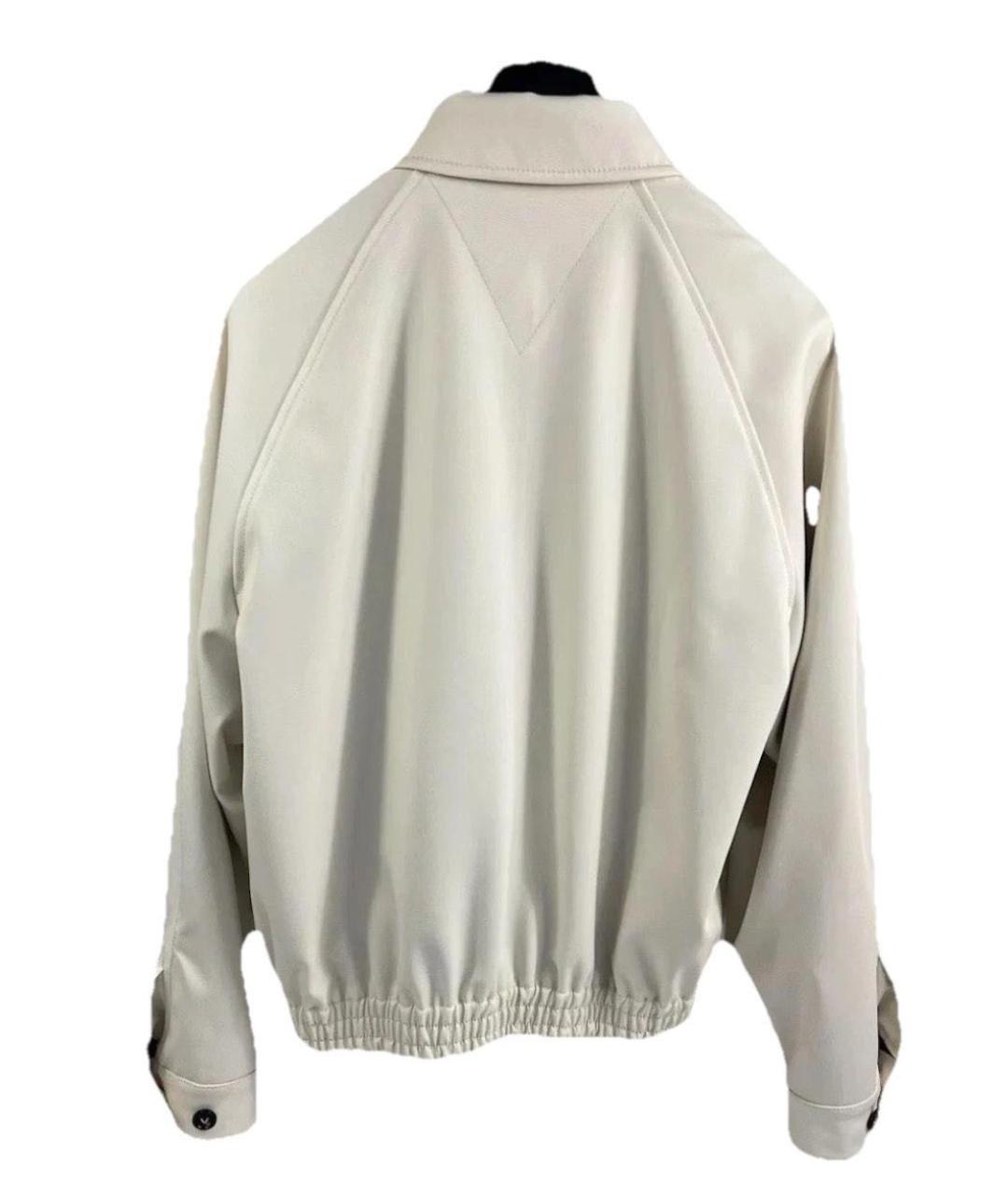 BOTTEGA VENETA Белая хлопковая куртка, фото 2