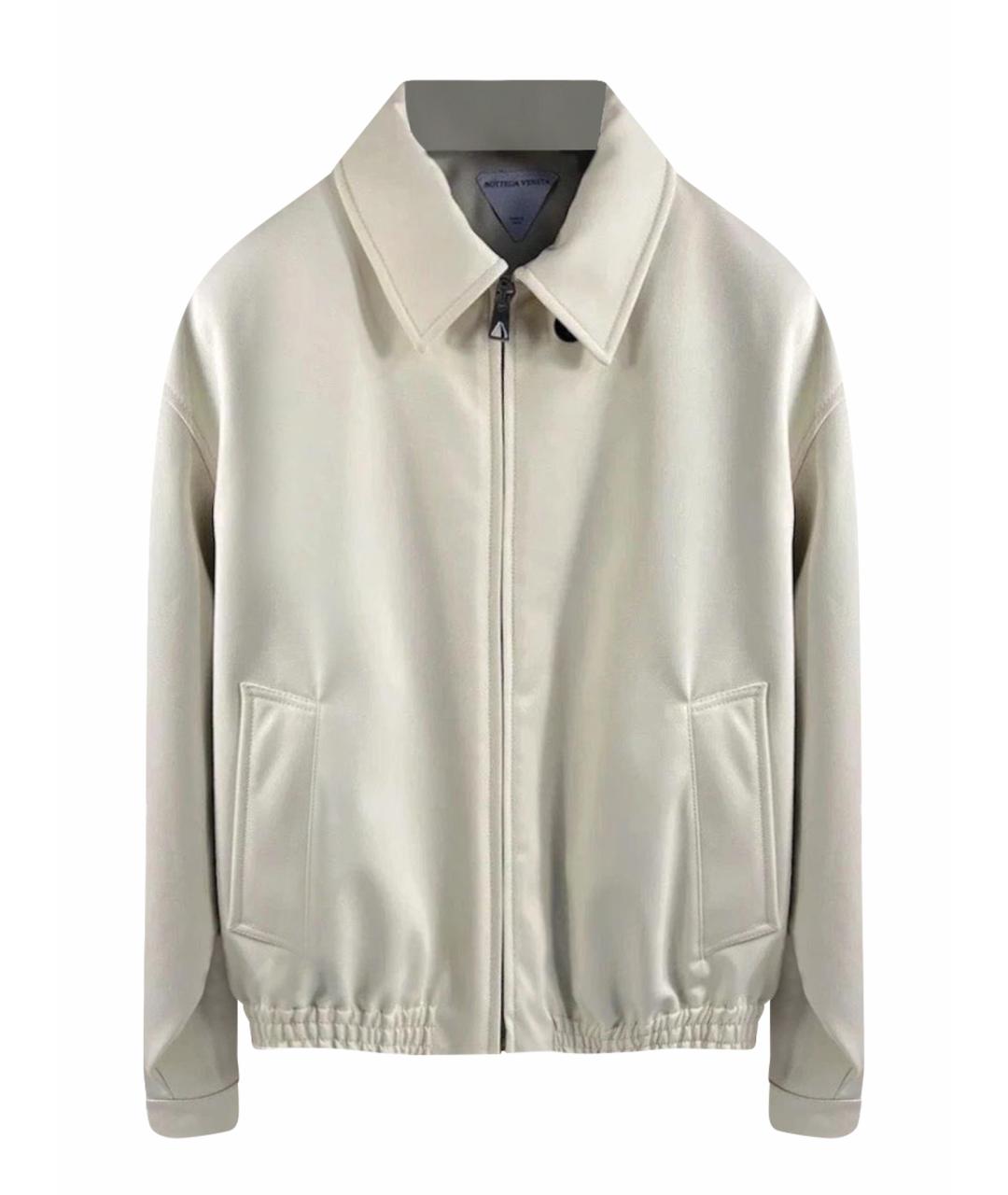 BOTTEGA VENETA Белая хлопковая куртка, фото 1