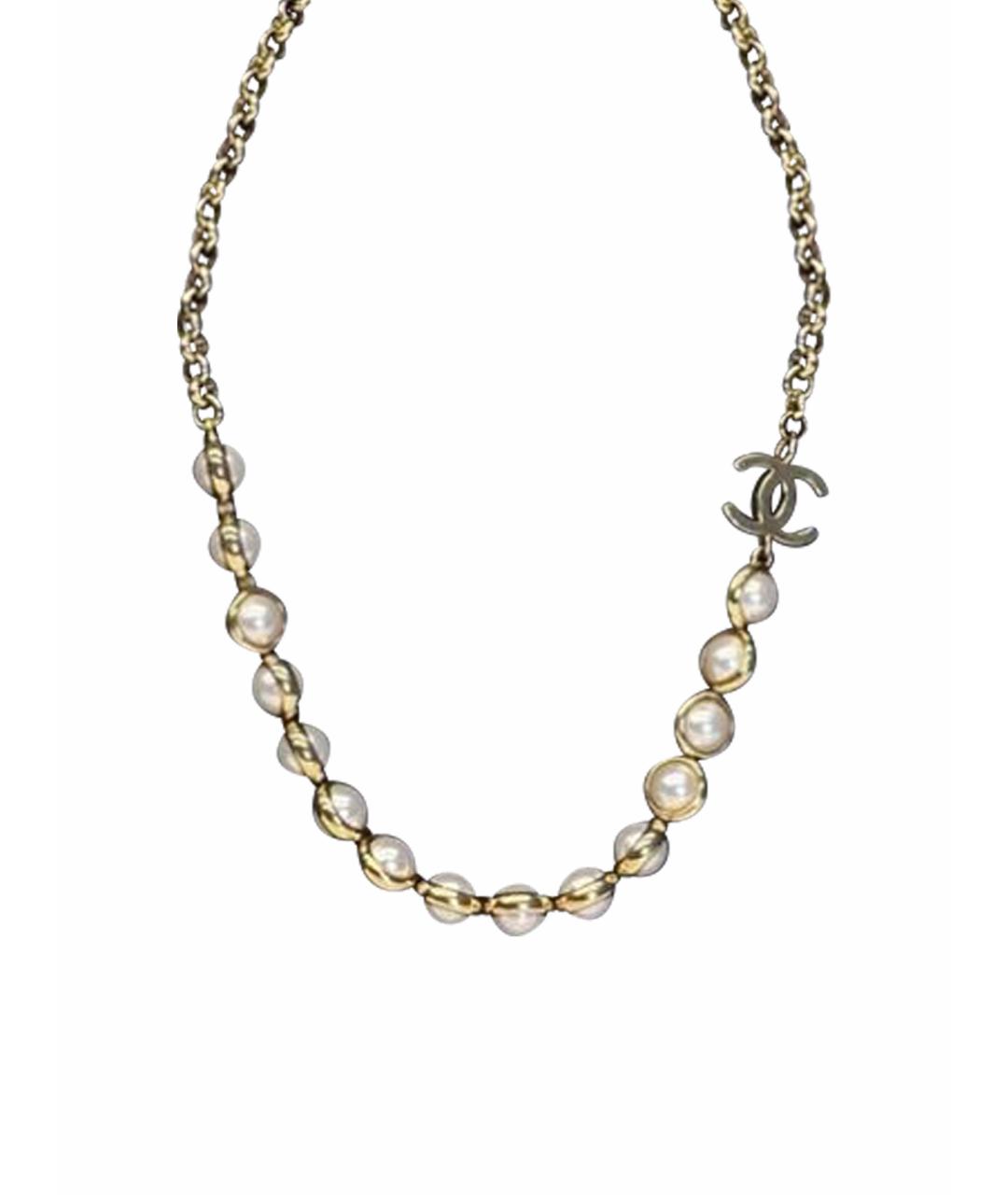 CHANEL Белое колье, фото 1