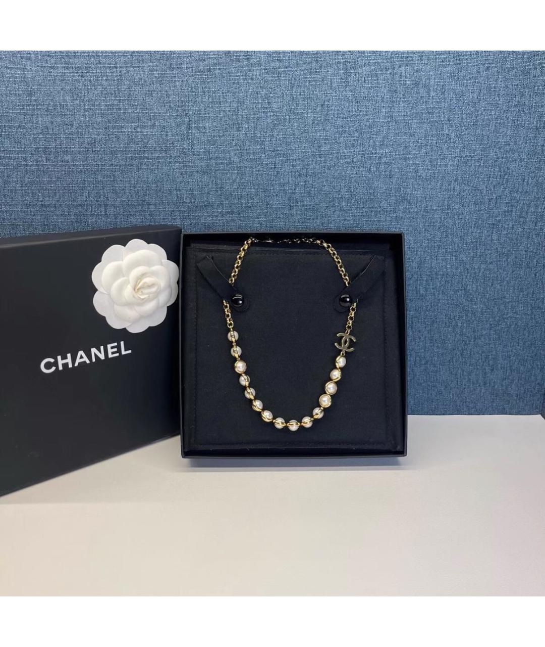 CHANEL Белое колье, фото 2