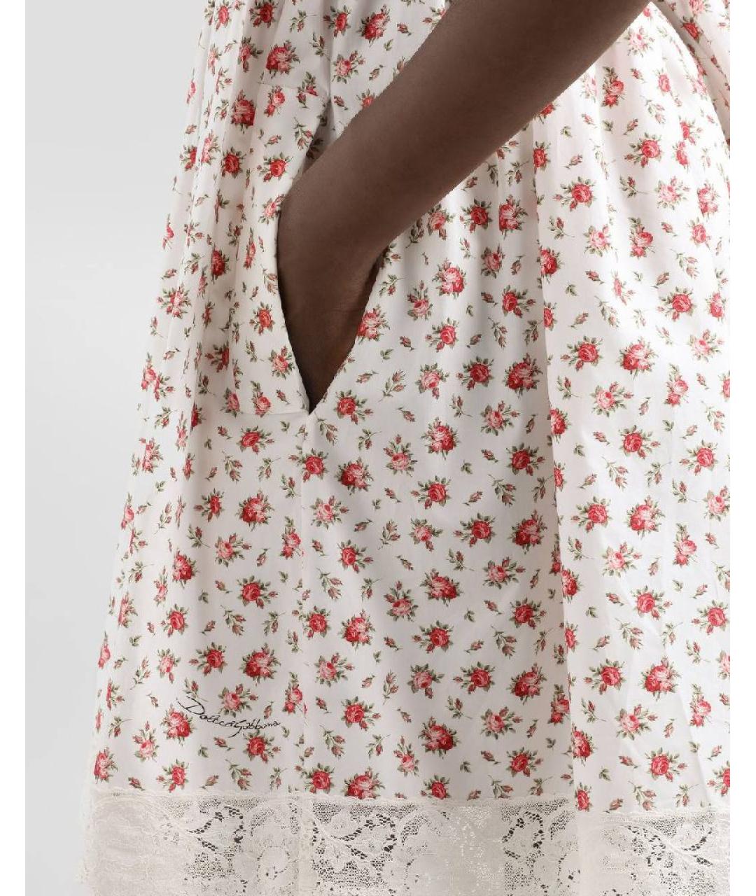 DOLCE&GABBANA Мульти хлопковое повседневное платье, фото 4