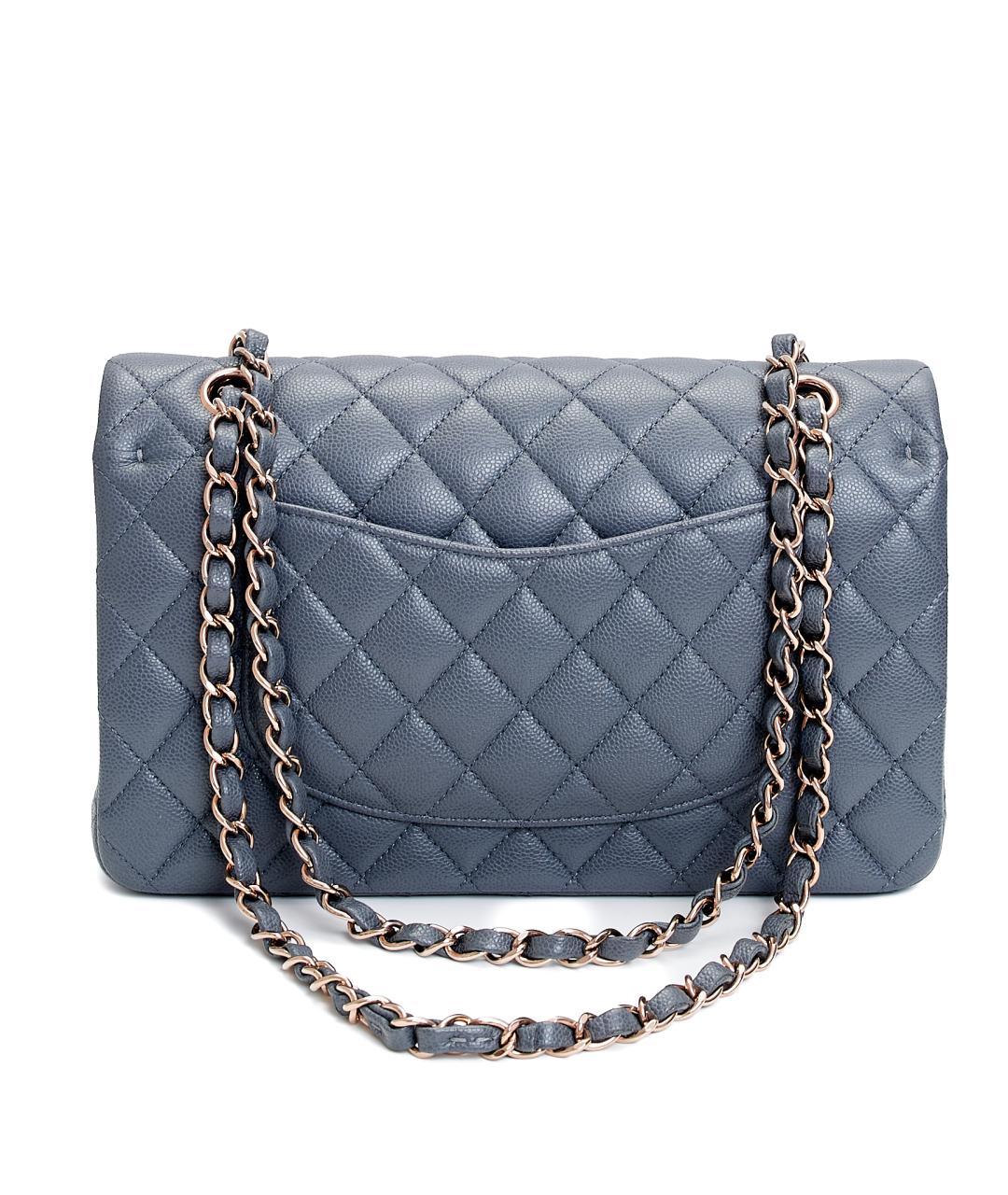 CHANEL Серая кожаная сумка через плечо, фото 4