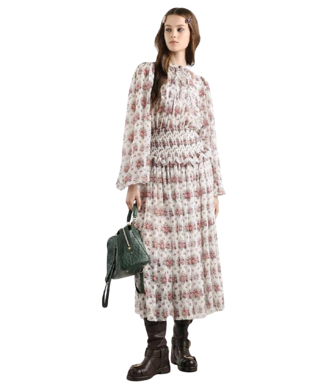 DOLCE&GABBANA Мульти шифоновое повседневное платье, фото 1