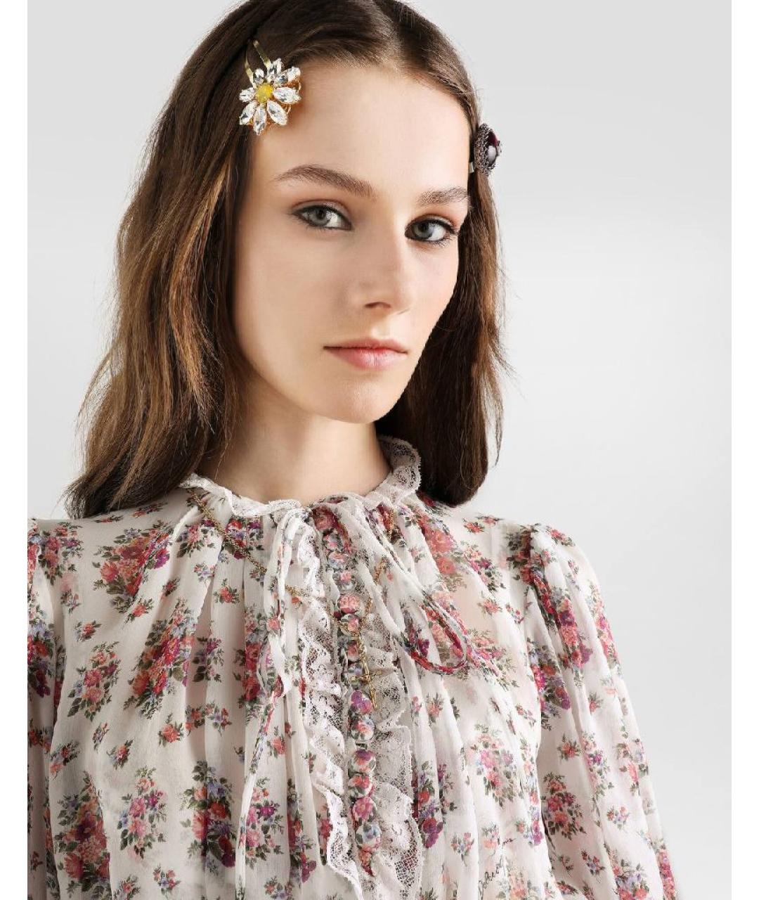 DOLCE&GABBANA Мульти шифоновое повседневное платье, фото 2