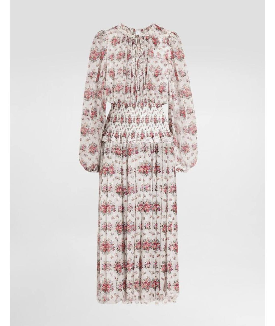 DOLCE&GABBANA Мульти шифоновое повседневное платье, фото 3