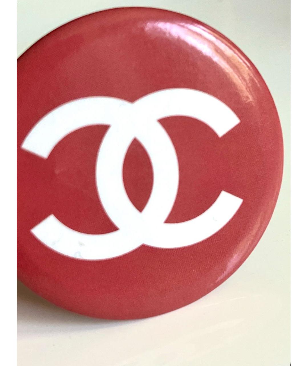 CHANEL Розовая металлическая булавка / брошь, фото 2