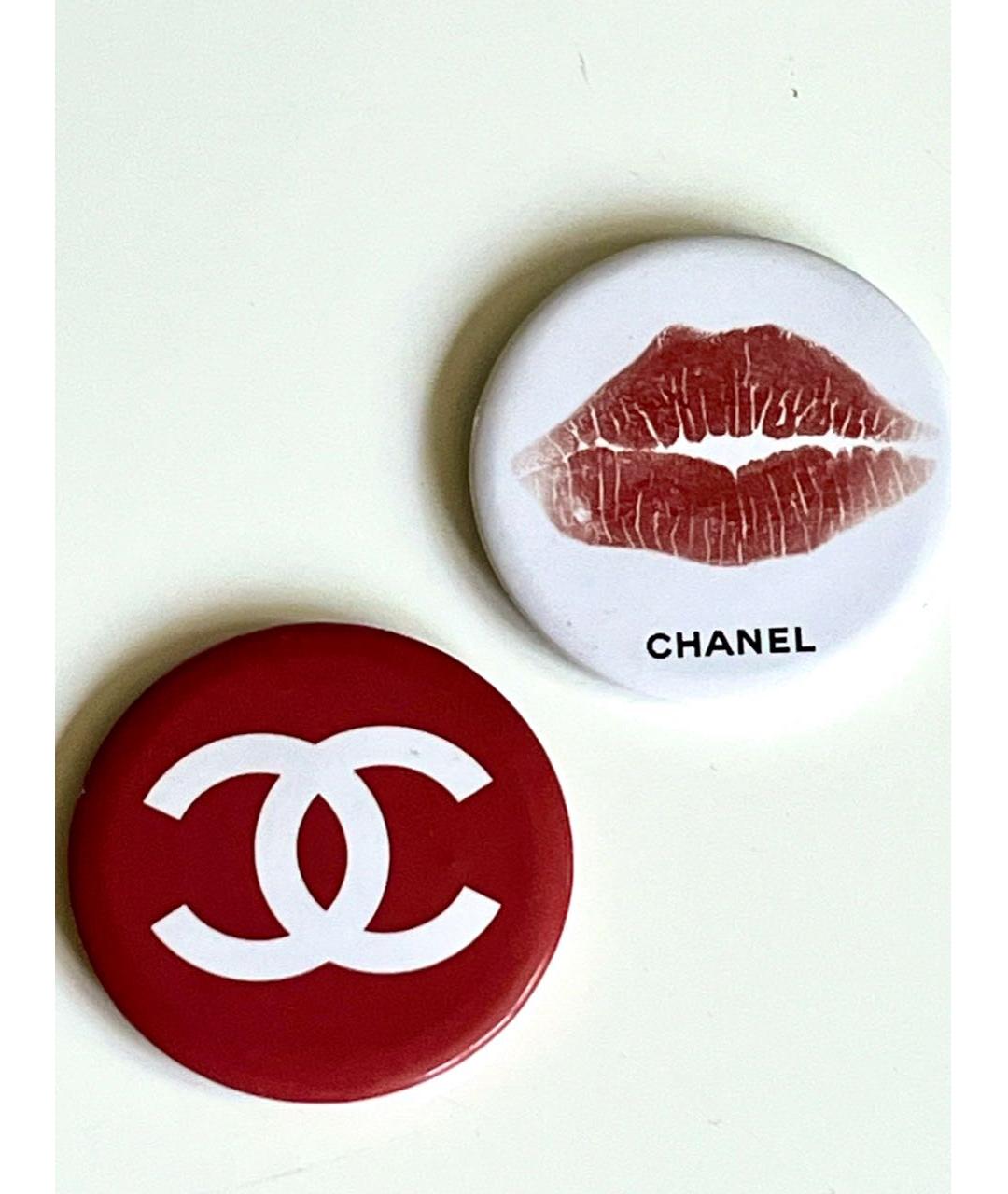 CHANEL Розовая металлическая булавка / брошь, фото 4