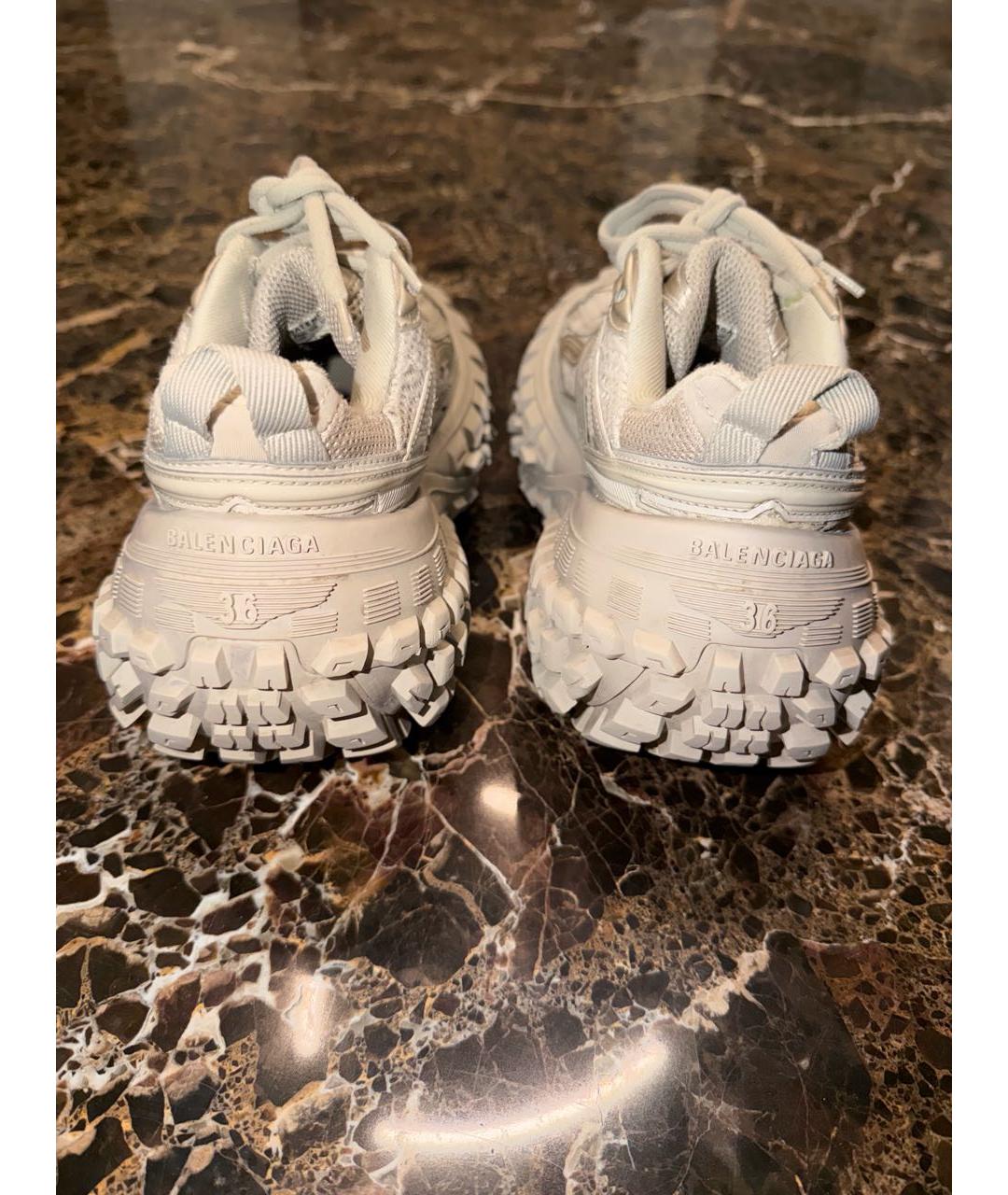 BALENCIAGA Бежевые синтетические кроссовки, фото 4
