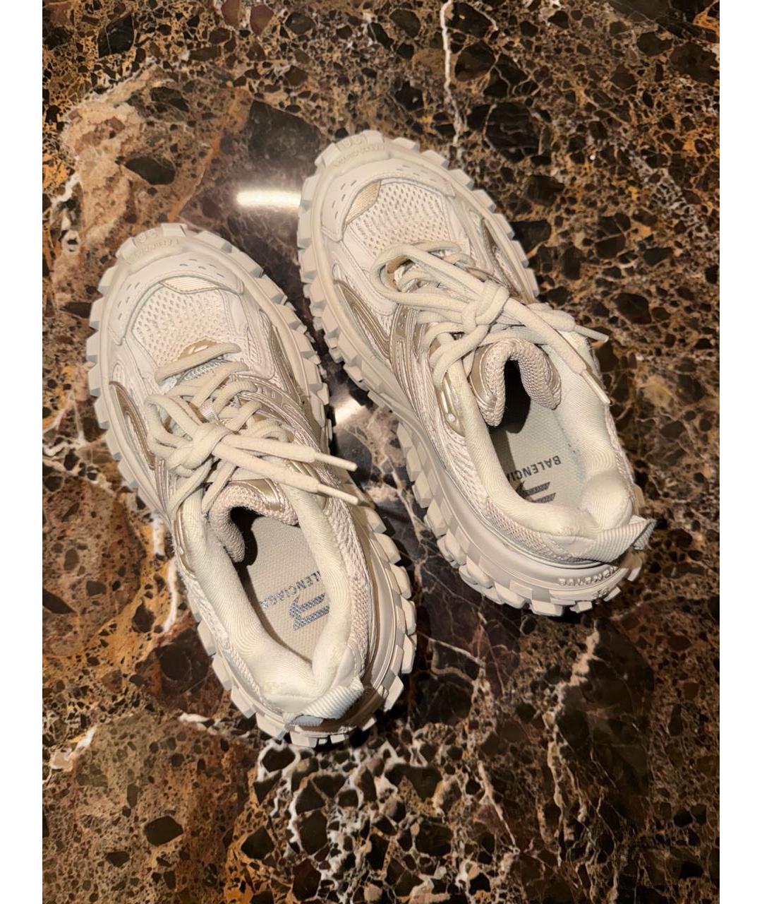 BALENCIAGA Бежевые синтетические кроссовки, фото 3