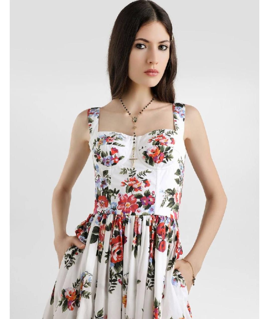 DOLCE&GABBANA Мульти хлопковый сарафан, фото 4
