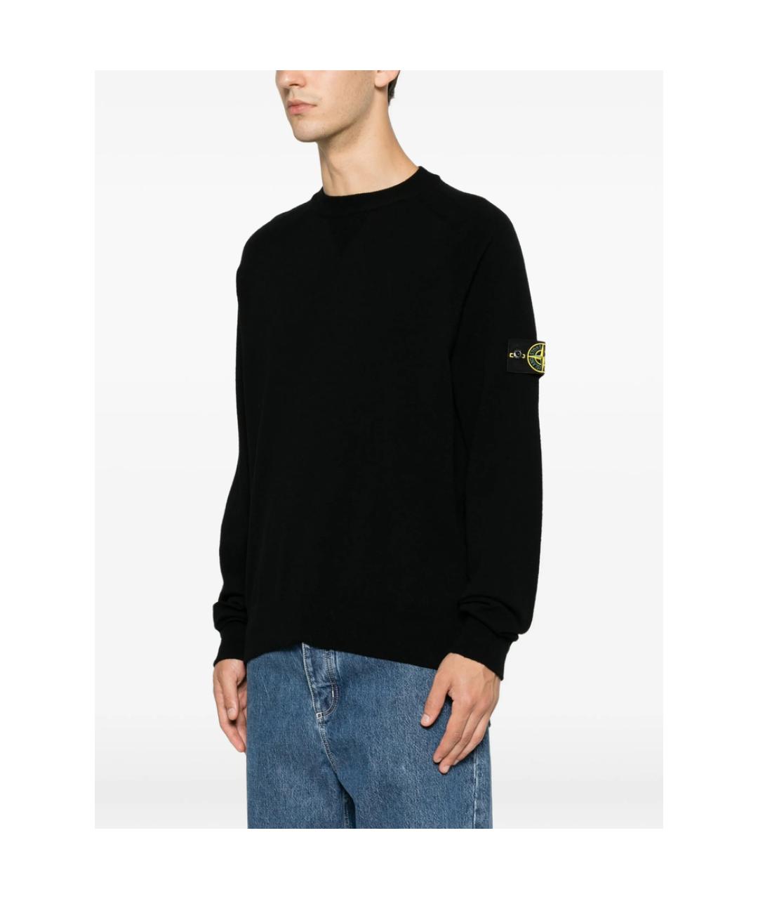 STONE ISLAND Черный полиэстеровый джемпер / свитер, фото 2