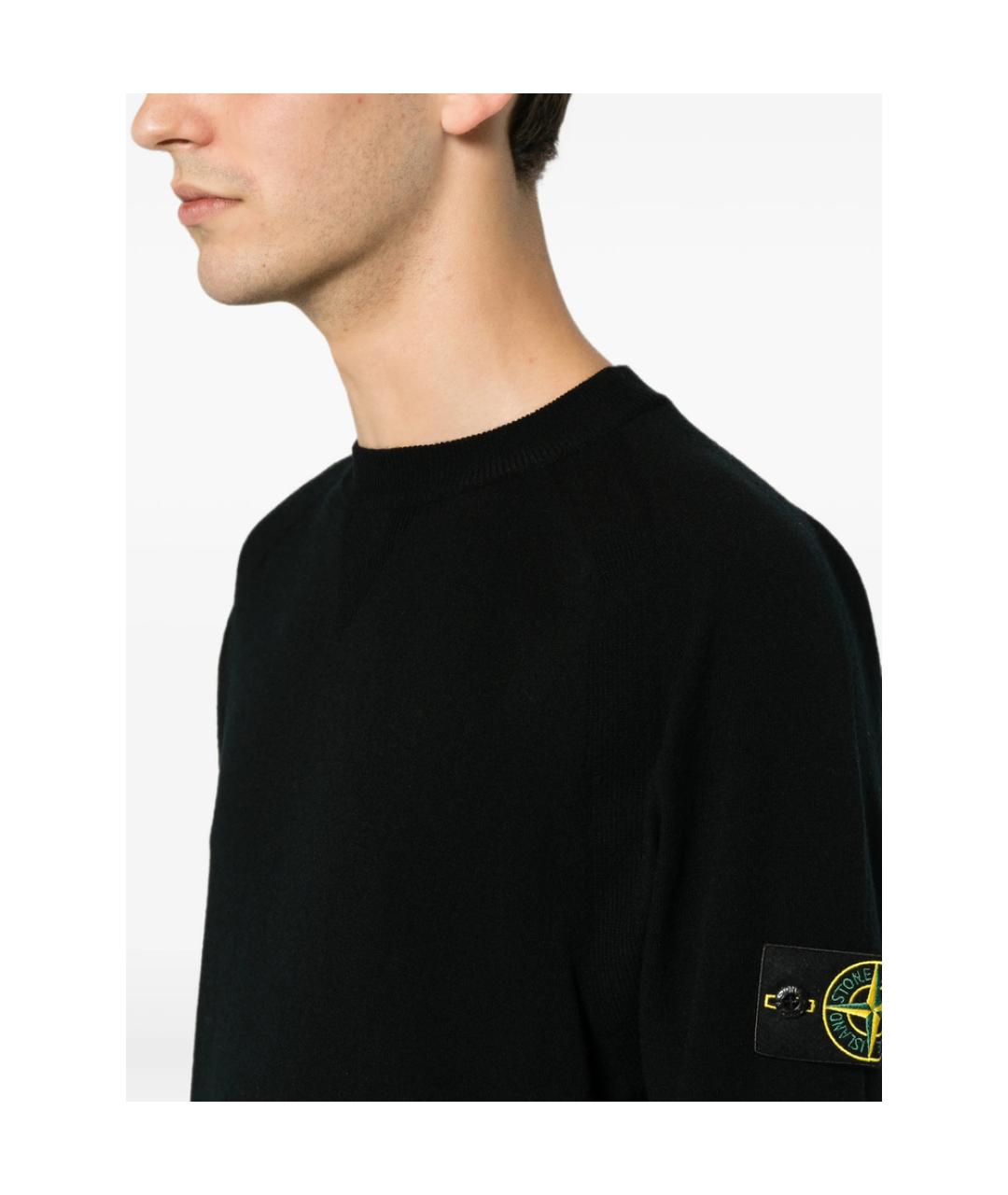 STONE ISLAND Черный полиэстеровый джемпер / свитер, фото 5