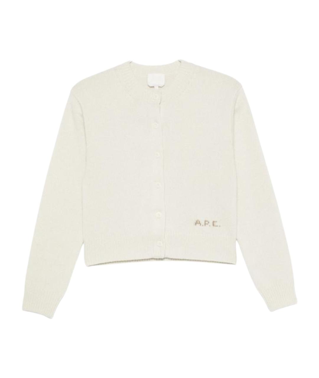 A.P.C. Бежевый шерстяной кардиган, фото 1