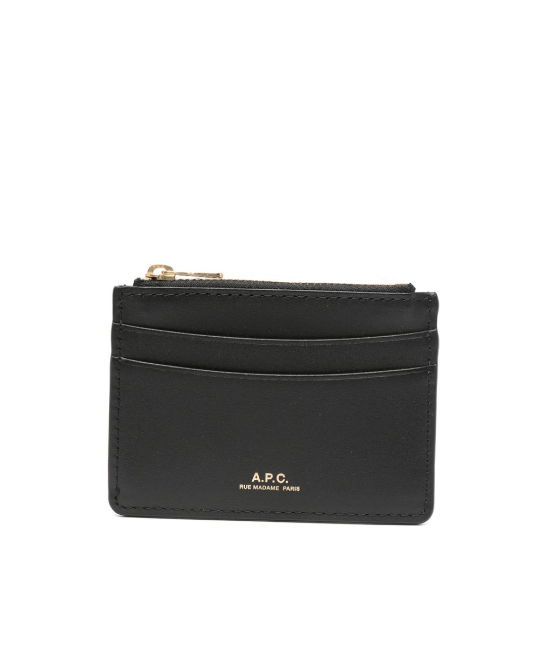 A.P.C. Черный кожаный кошелек, фото 1