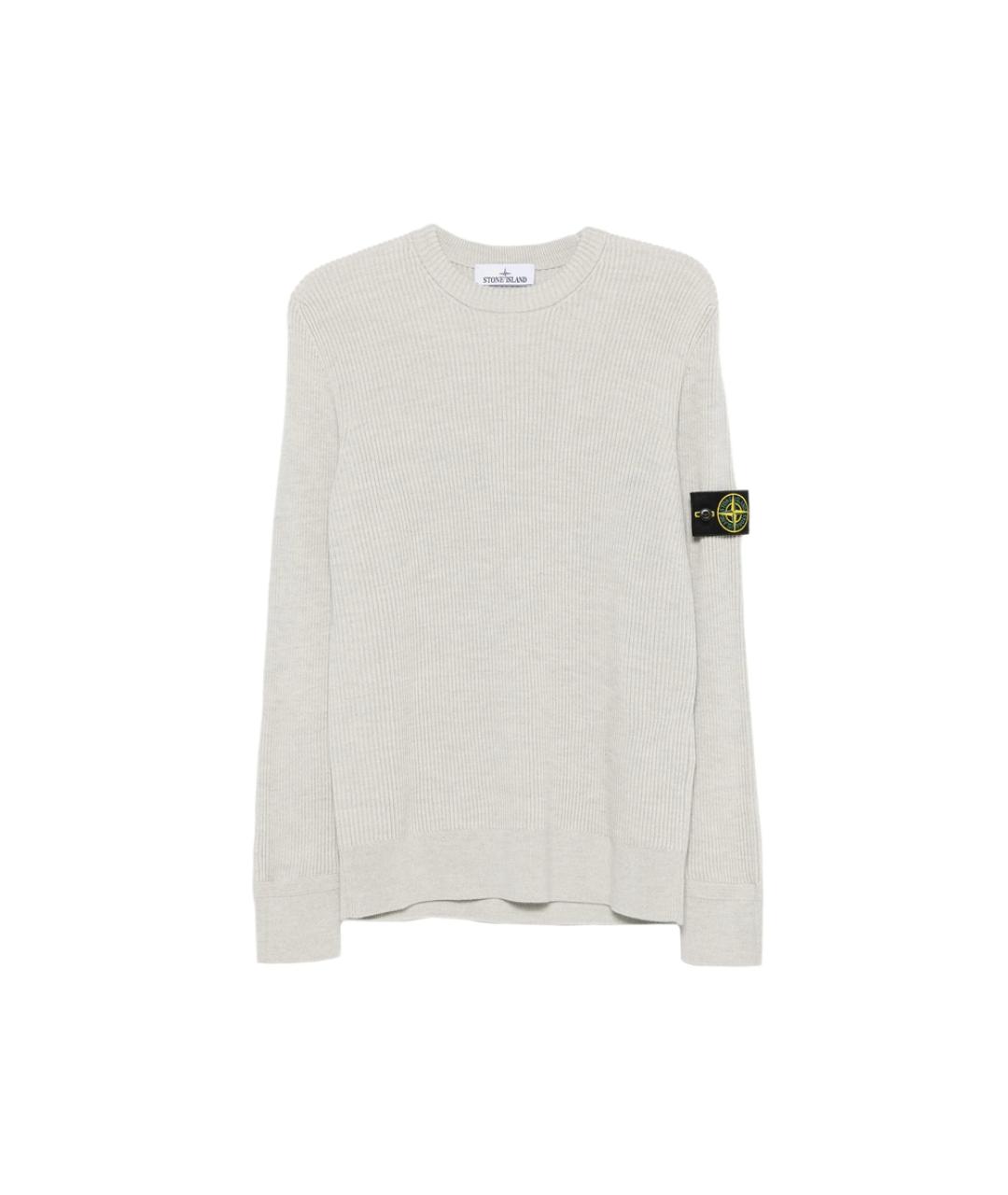 STONE ISLAND Серый шерстяной джемпер / свитер, фото 1