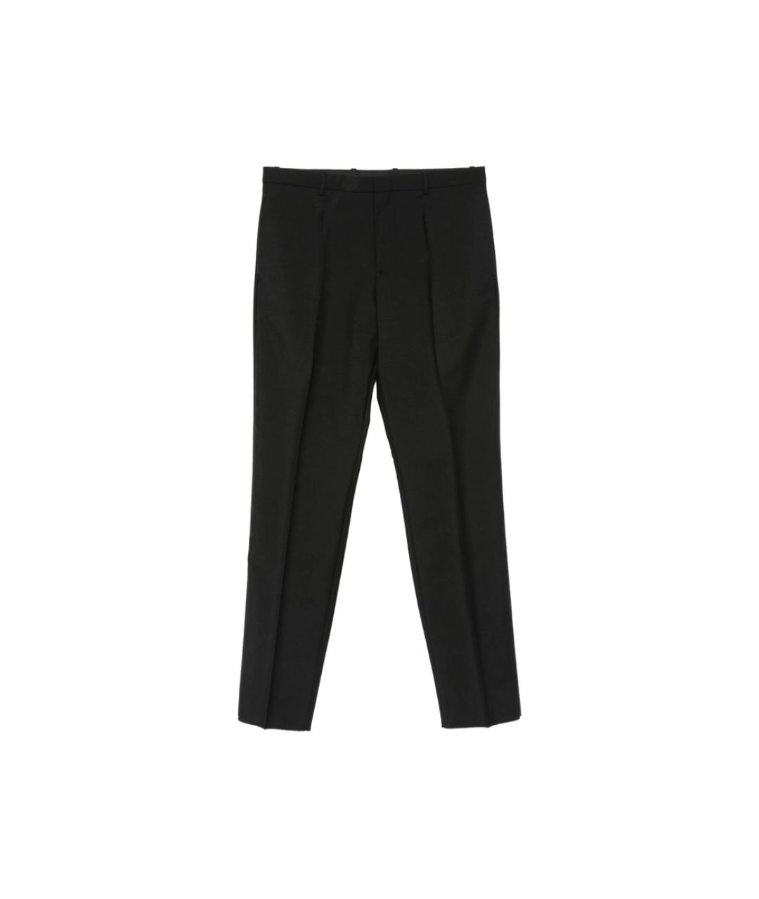 JIL SANDER Черные хлопковые классические брюки, фото 1