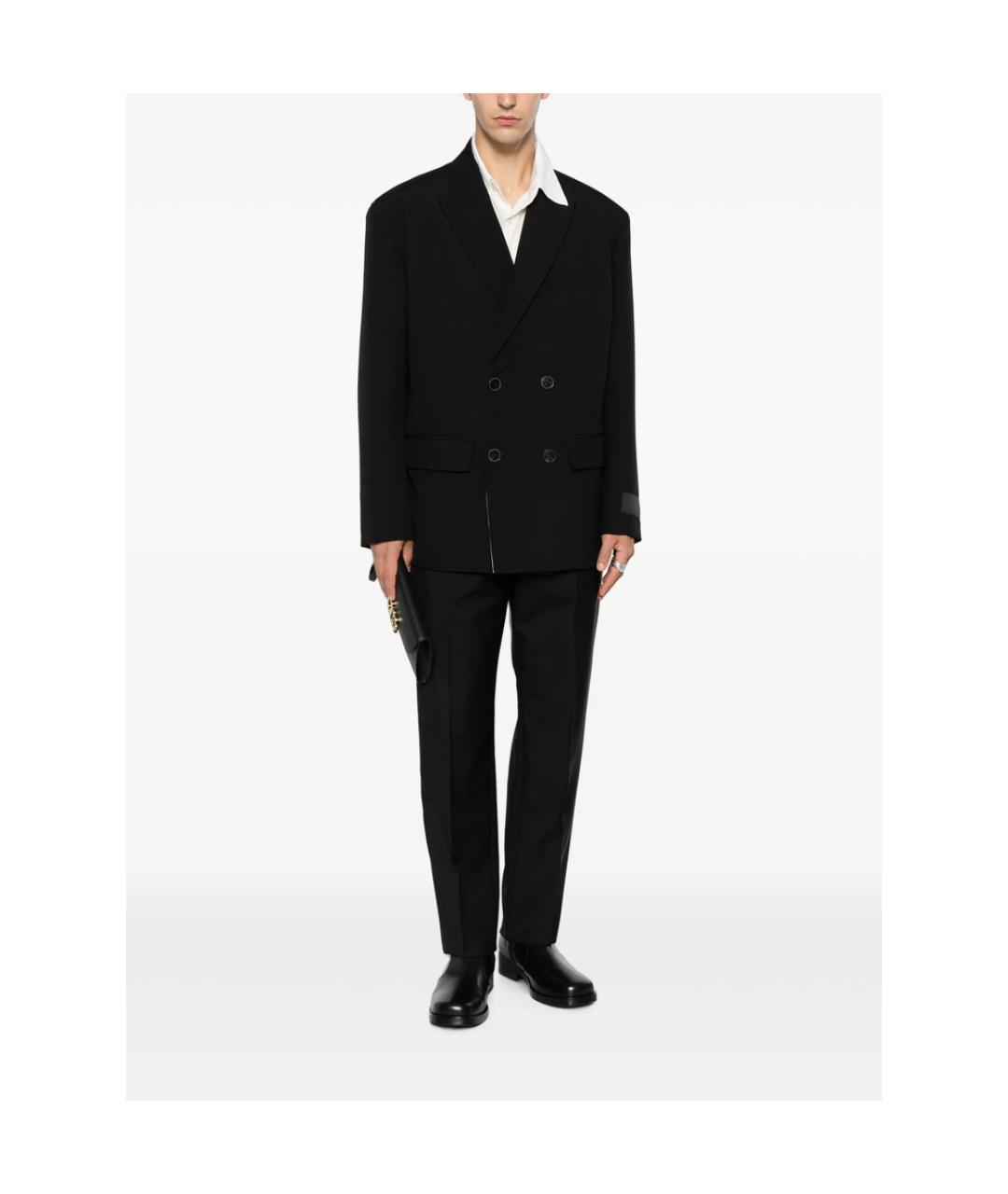 JIL SANDER Черные хлопковые классические брюки, фото 2