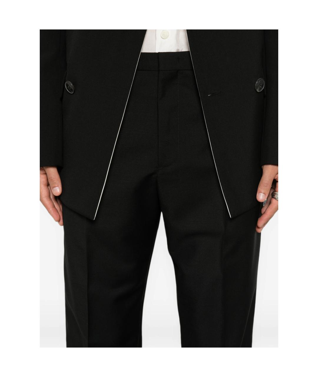 JIL SANDER Черные хлопковые классические брюки, фото 4