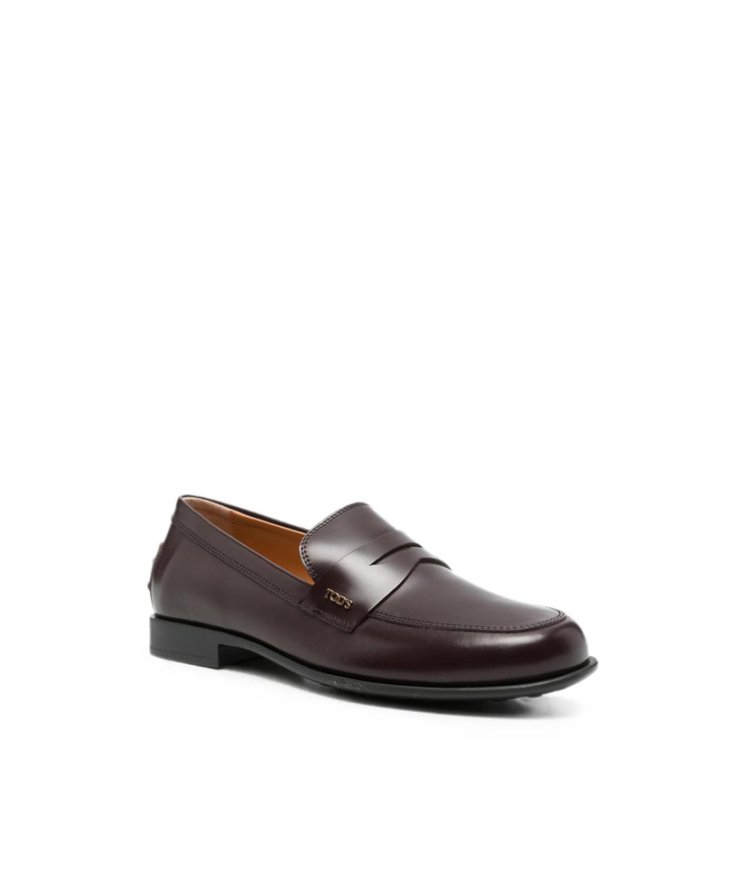 TOD'S Коричневые кожаные лоферы, фото 2