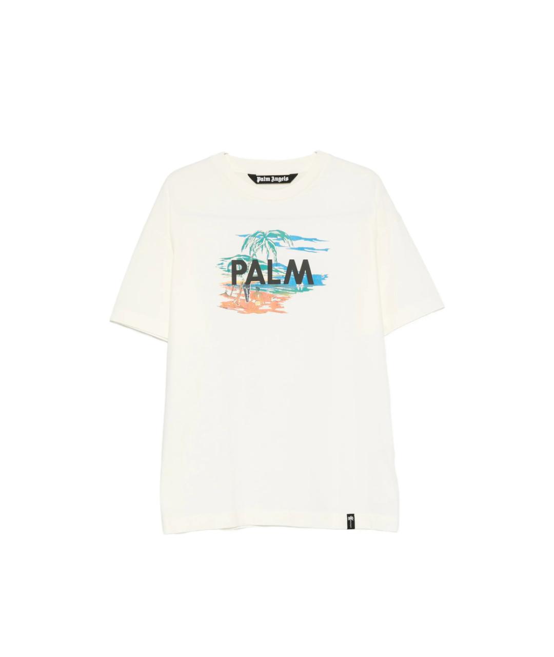 PALM ANGELS Белая хлопковая футболка, фото 1