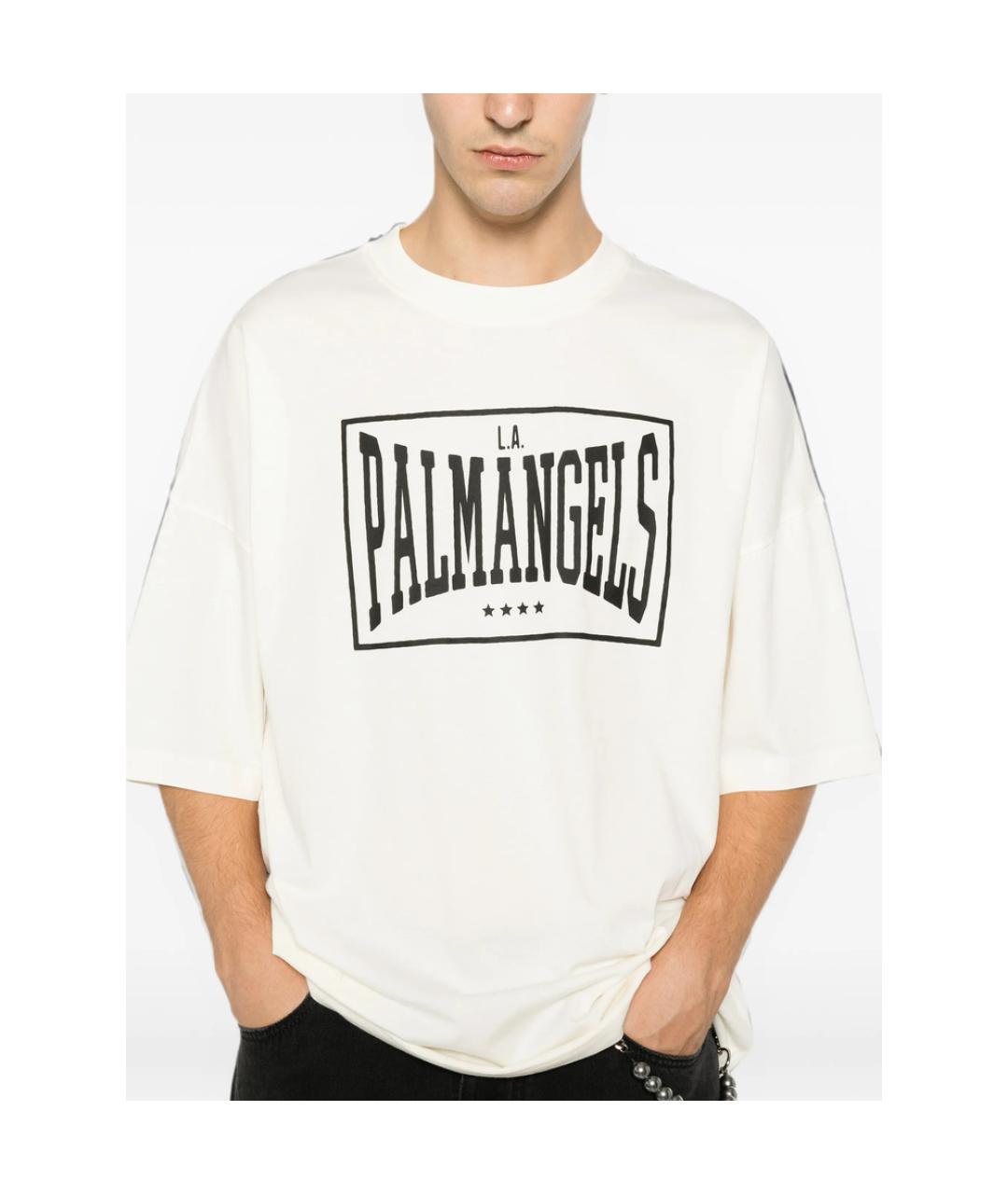 PALM ANGELS Белая хлопковая футболка, фото 5