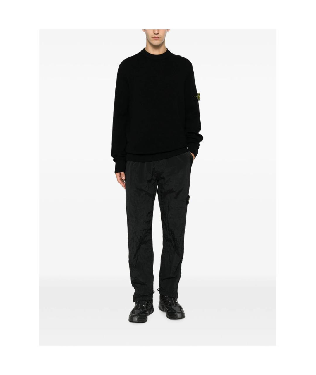STONE ISLAND Черный шерстяной джемпер / свитер, фото 5