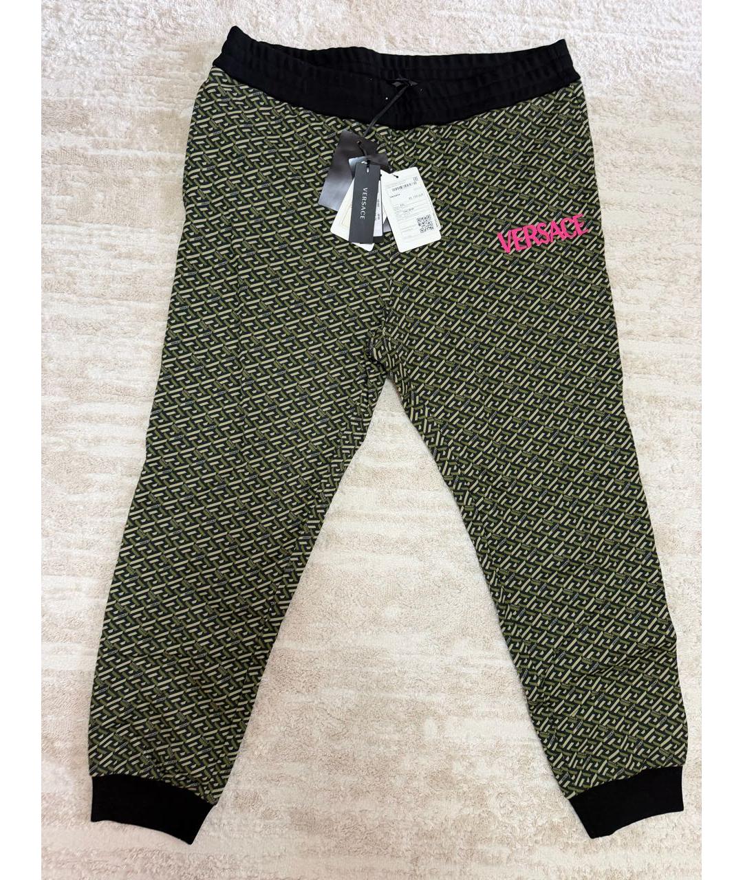 VERSACE Хаки хлопковый спортивный костюм, фото 2