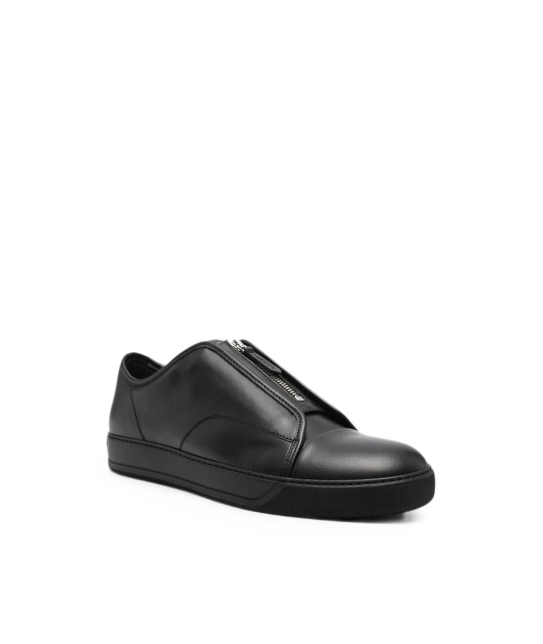 LANVIN Черные кожаные слипоны, фото 4