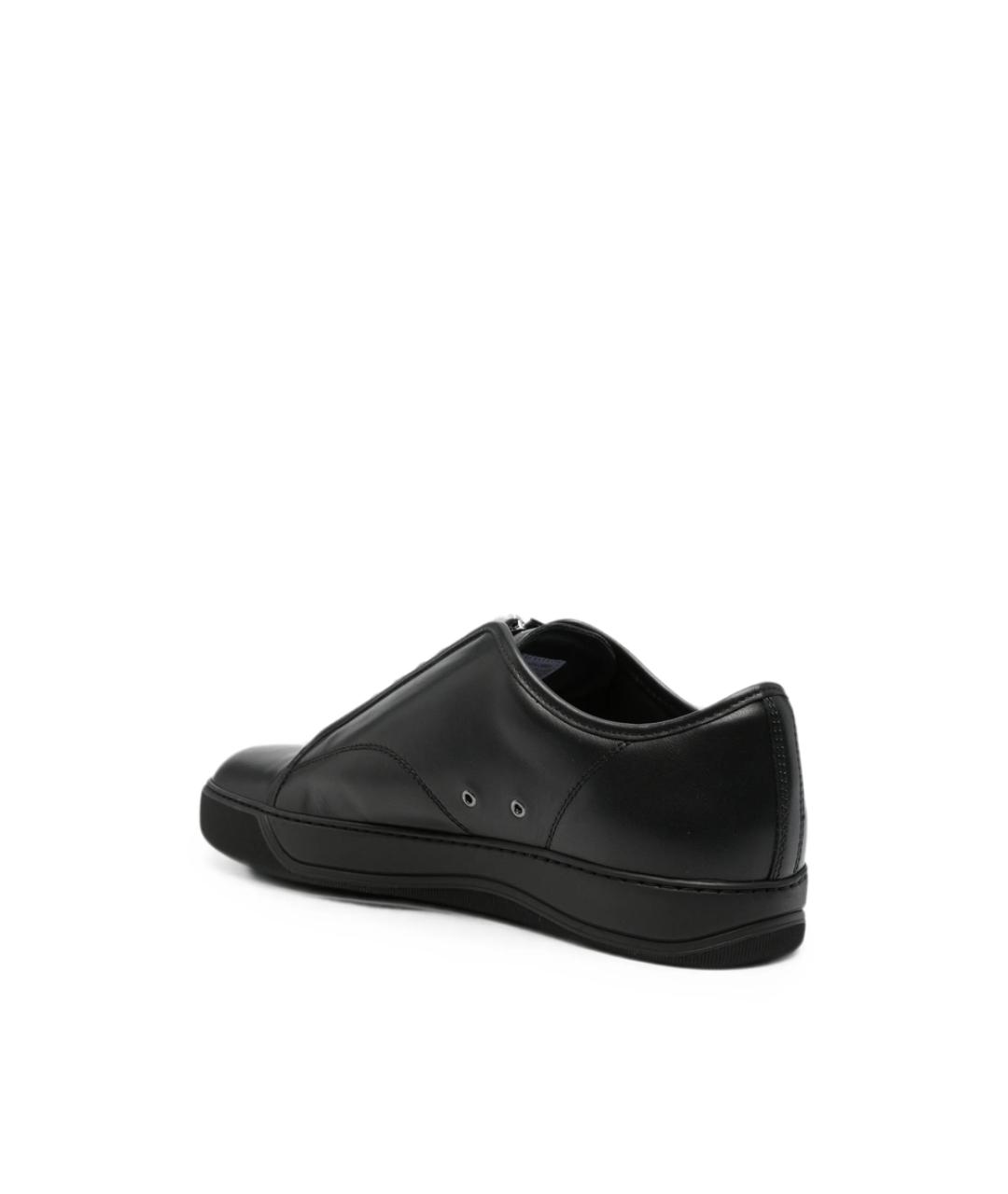 LANVIN Черные кожаные слипоны, фото 2
