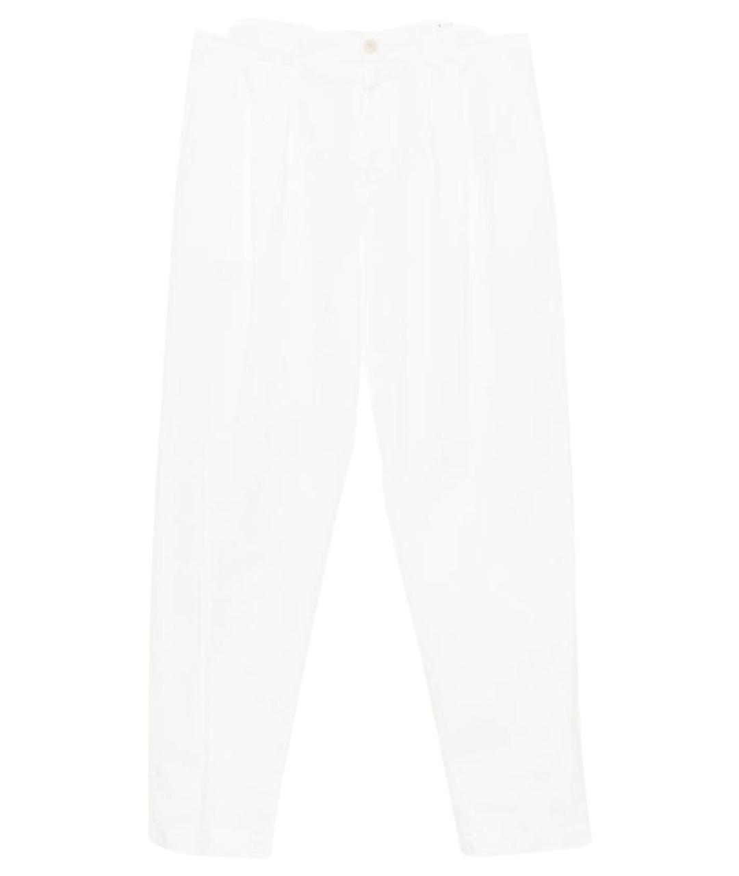 CANALI Белые хлопковые повседневные брюки, фото 1