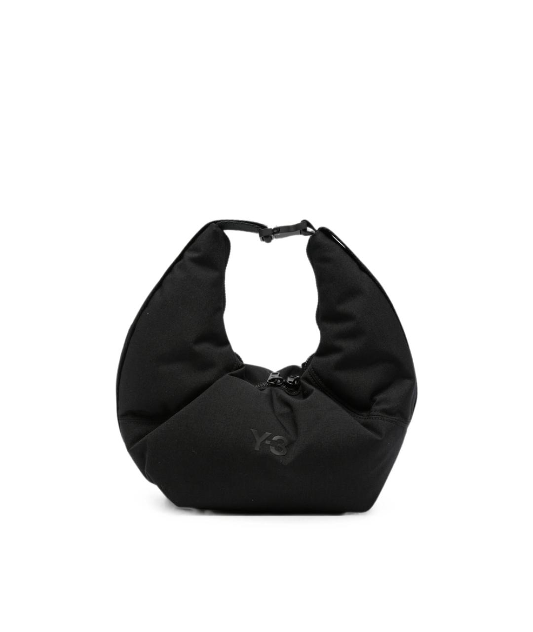 Y-3 Черная тканевая сумка на плечо, фото 1