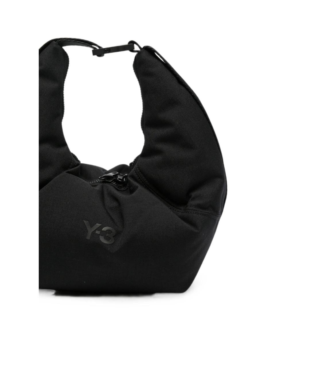 Y-3 Черная тканевая сумка на плечо, фото 3