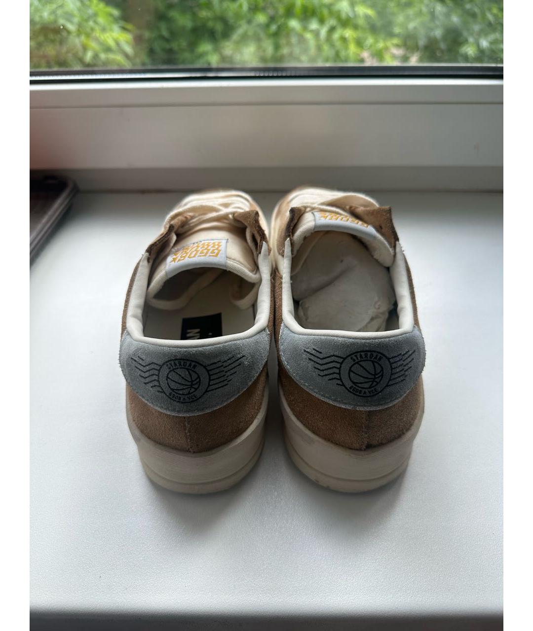 GOLDEN GOOSE Бежевые кожаные кеды, фото 4