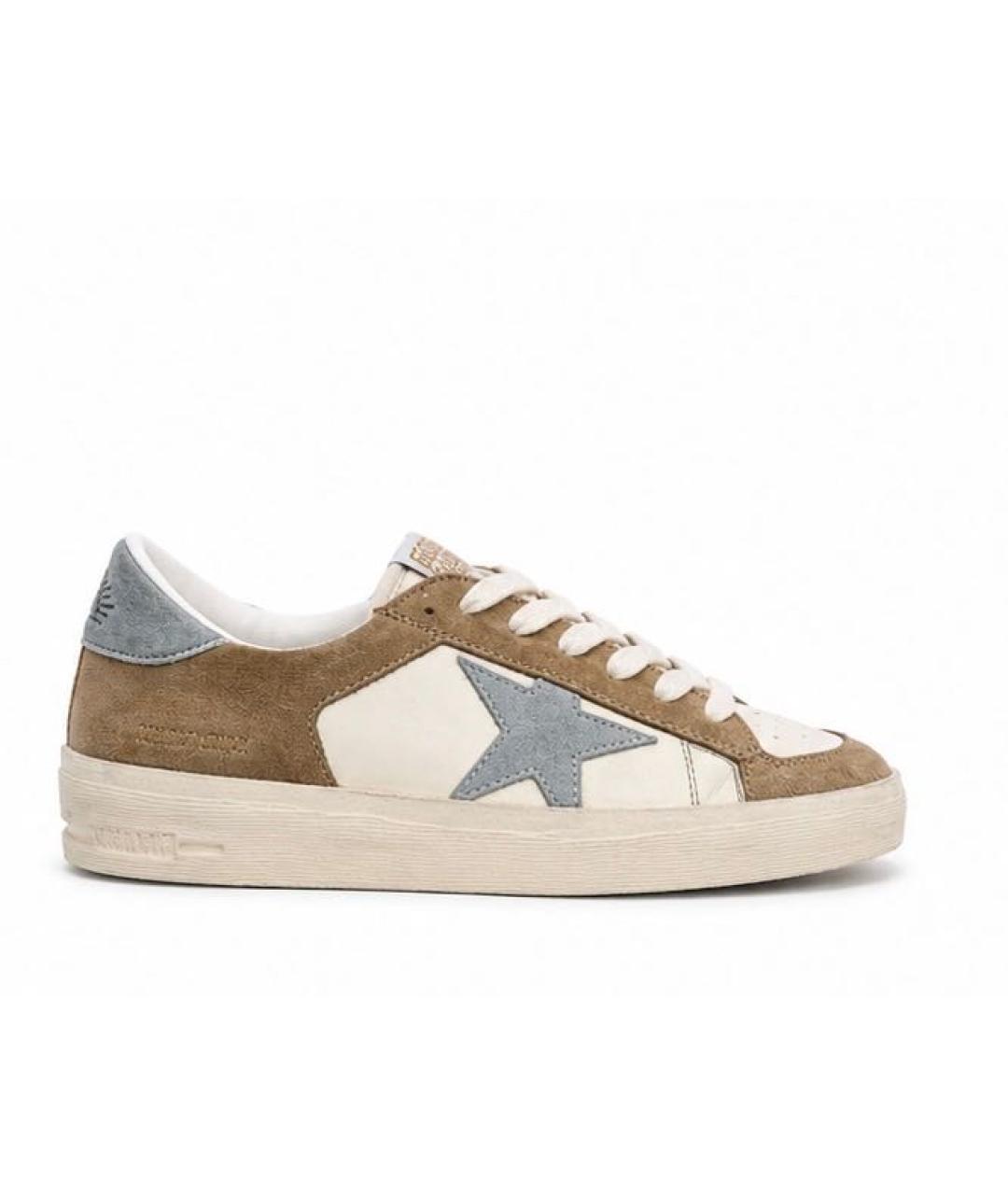 GOLDEN GOOSE Бежевые кожаные кеды, фото 6