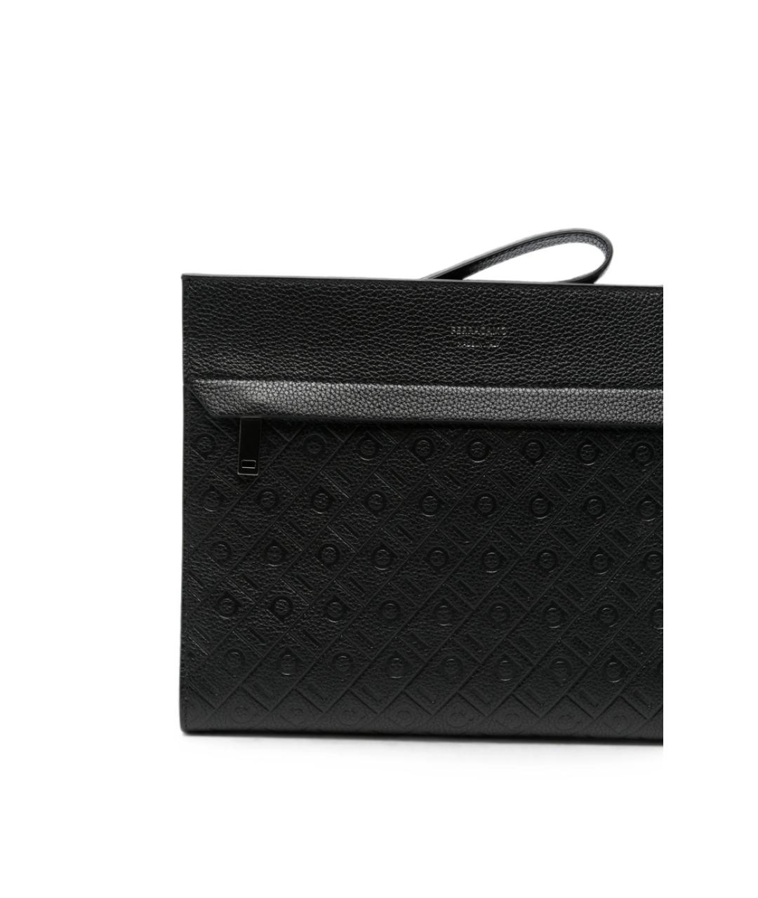 FERRAGAMO Черная кожаная барсетка, фото 5