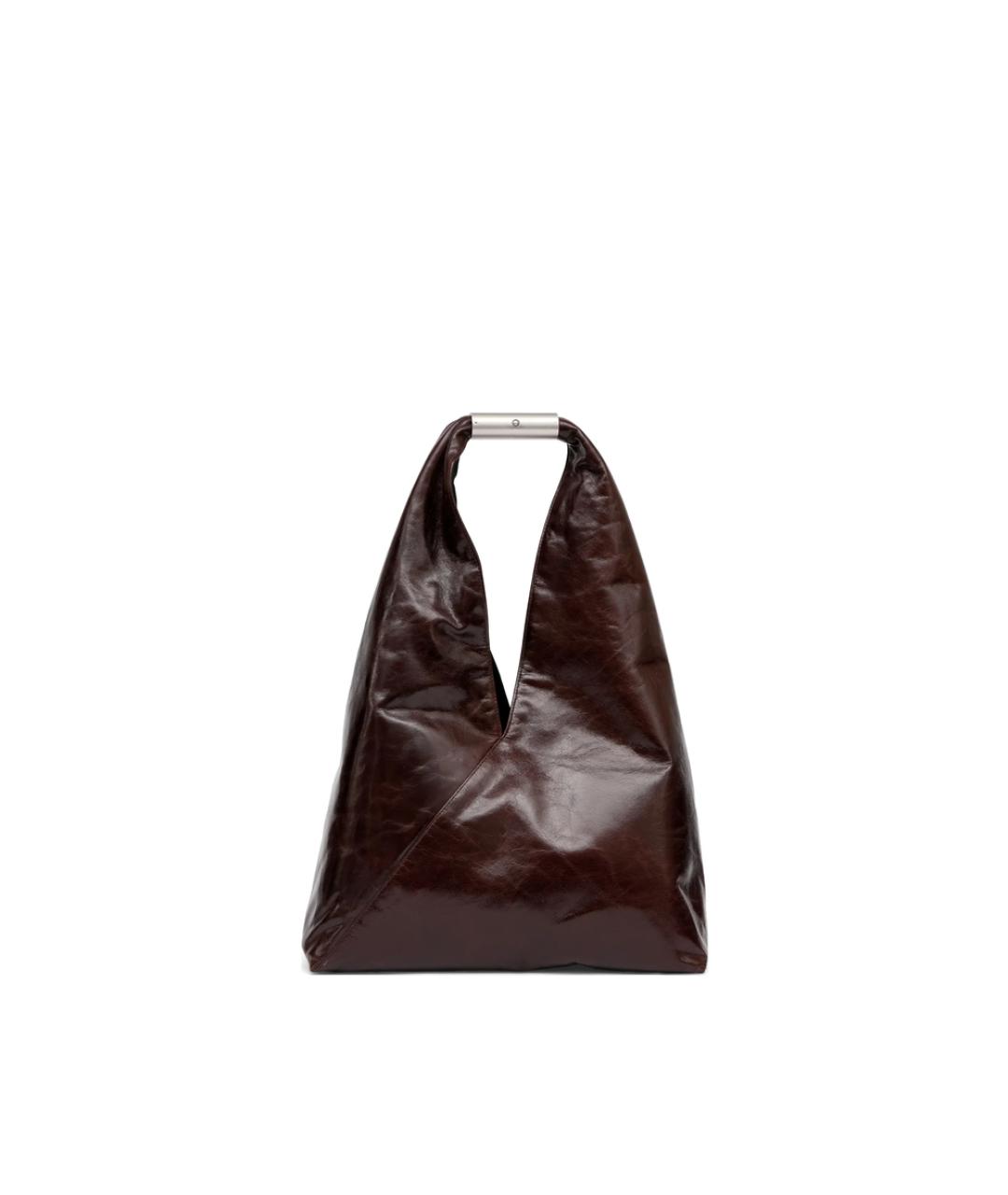 MM6 MAISON MARGIELA Коричневая кожаная сумка тоут, фото 1