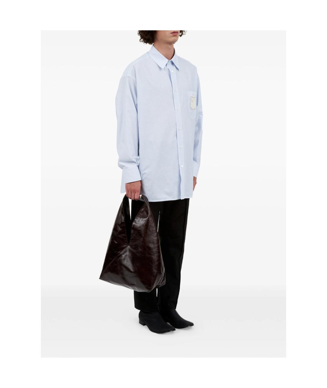 MM6 MAISON MARGIELA Коричневая кожаная сумка тоут, фото 3