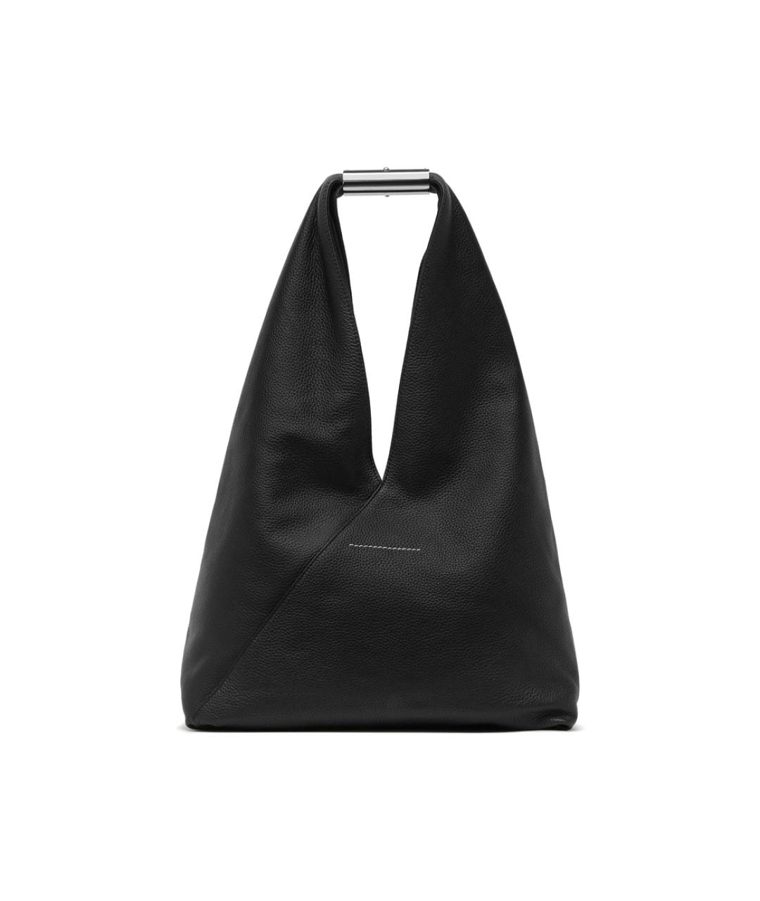 MM6 MAISON MARGIELA Черная кожаная сумка через плечо, фото 5