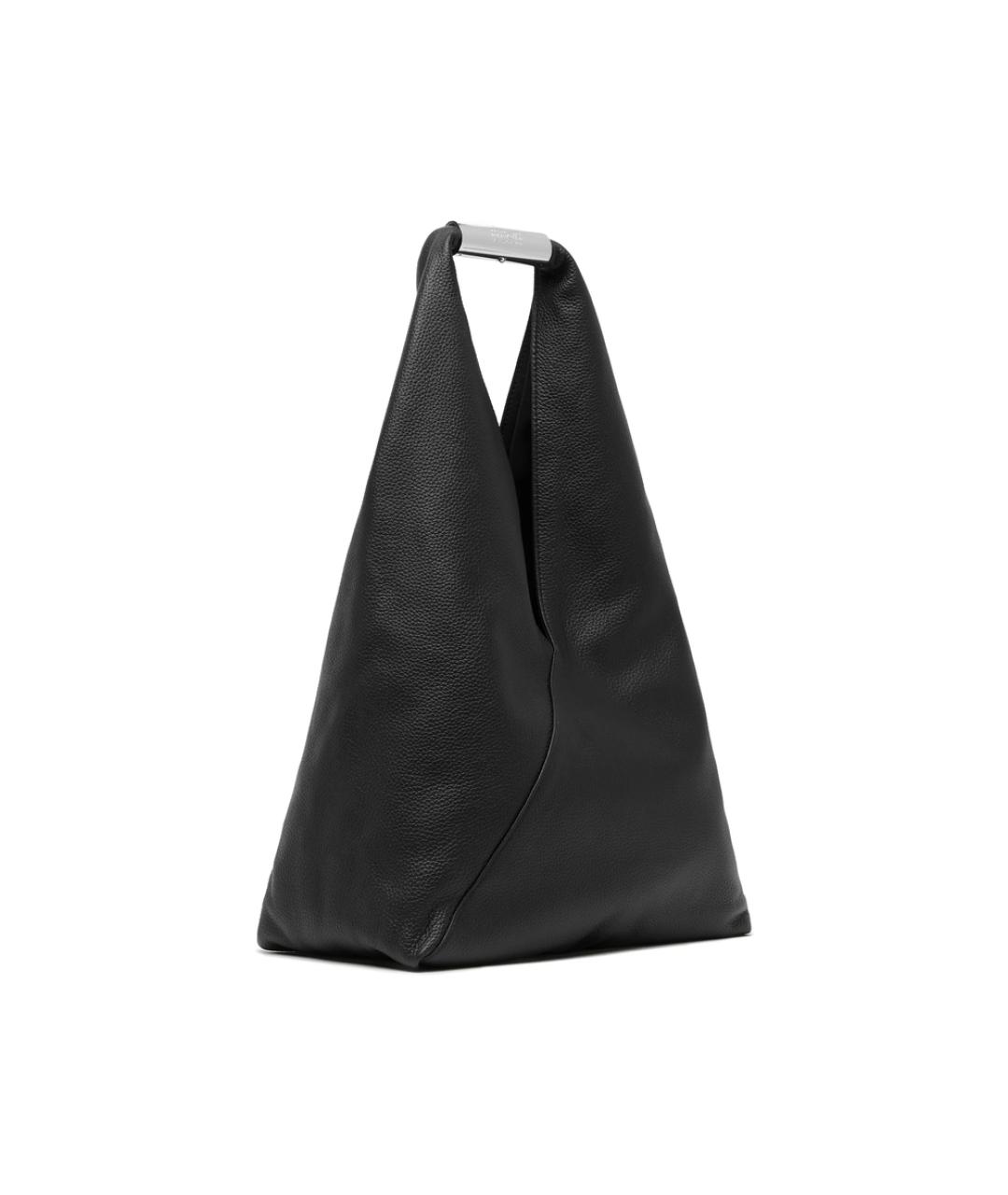 MM6 MAISON MARGIELA Черная кожаная сумка через плечо, фото 6
