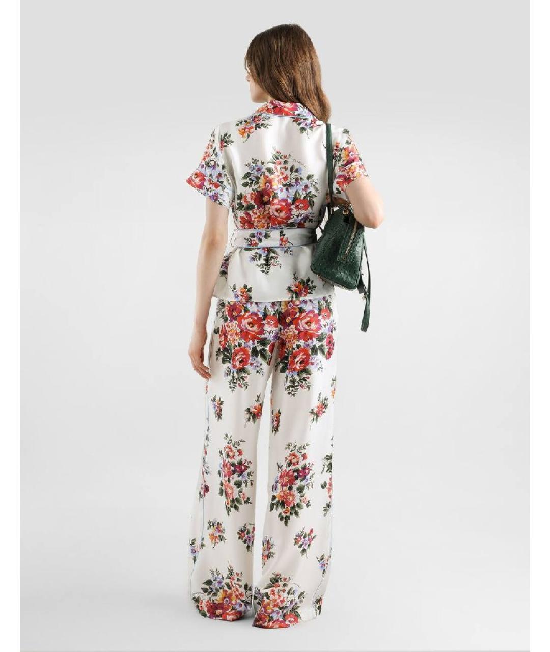 DOLCE&GABBANA Мульти шелковый костюм с брюками, фото 2