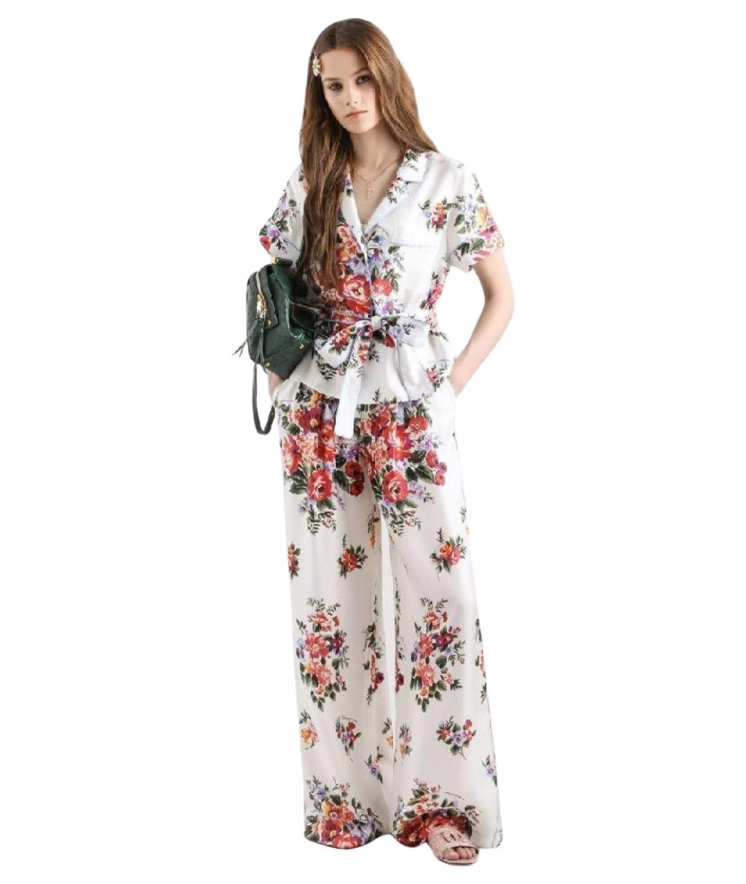 DOLCE&GABBANA Мульти шелковый костюм с брюками, фото 1