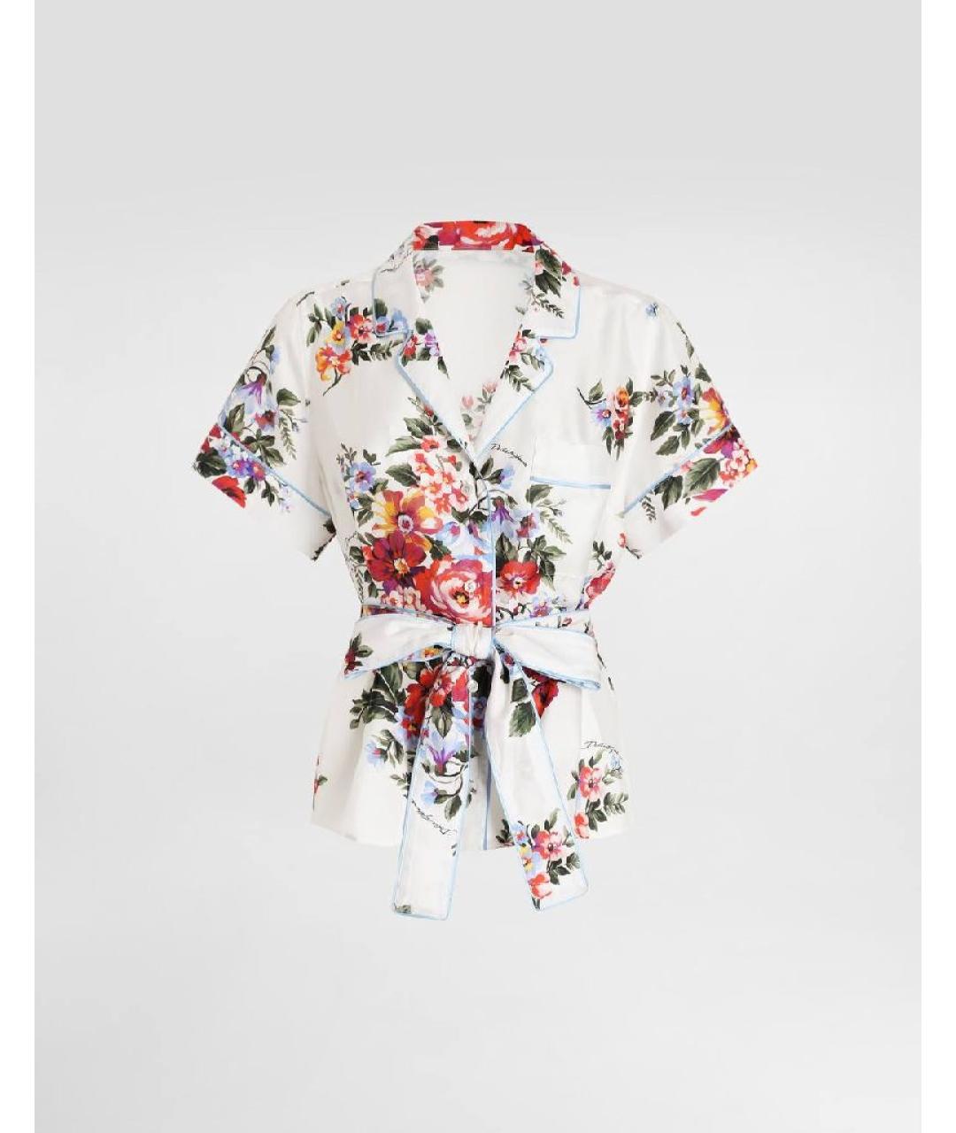 DOLCE&GABBANA Мульти шелковый костюм с брюками, фото 3