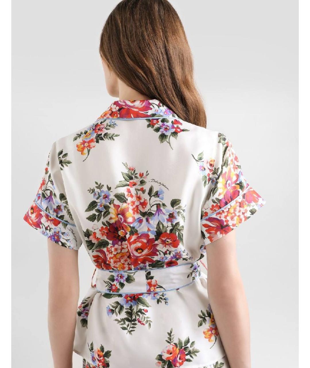 DOLCE&GABBANA Мульти шелковый костюм с брюками, фото 5