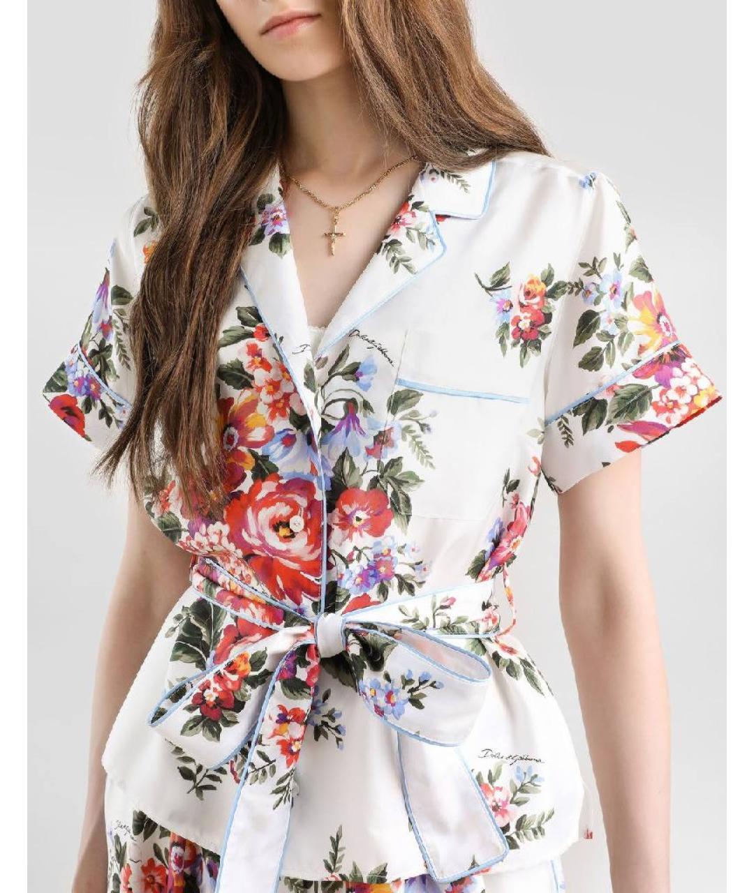 DOLCE&GABBANA Мульти шелковый костюм с брюками, фото 4